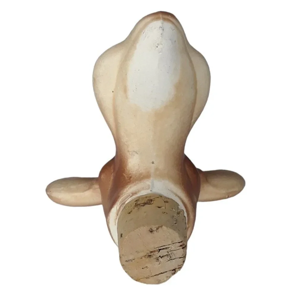 Moose Jug Bottle Stopper Cork Vintage Handpainted